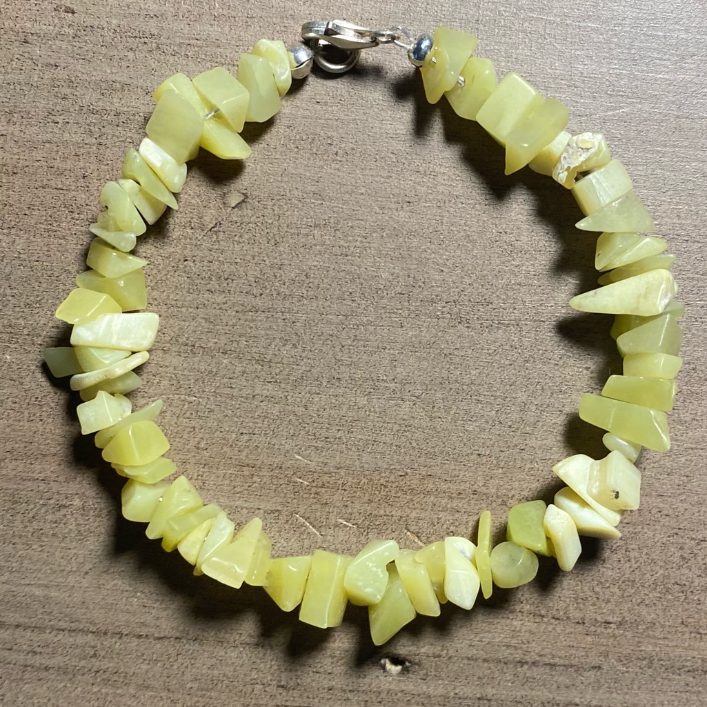 Genuine Lemon Jade Bohemian Bracelet 7 Inches